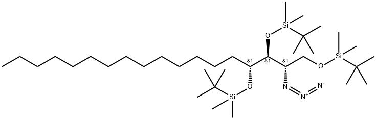 (2S,3S,4R)-2-Azido-1,3,4-tri-O-[(tert-butyldimethylsilyl)oxy]octadecane Struktur