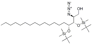 (2S,3S,4R)-2-Azido-3,4-bis[(tert-butyldimethylsilyl)oxy]-1-octadecanol Struktur