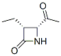 2-Azetidinone, 4-acetyl-3-ethyl-, cis- (9CI) Struktur