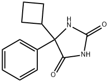 5-CYCLOBUTYL-5-PHENYLHYDANTOIN Struktur