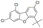 6-t-butyl-1,3,8-trichlorodibenzofuran Struktur