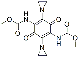 (2,5-Bis(1-aziridinyl)-3,6-dioxo-1,4-cyclohexadiene-1,4-diyl)biscarbam ic acid, dimethyl ester Struktur