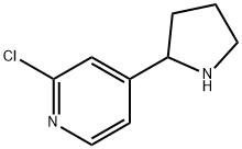 2-Chloro-4-(2-pyrrolidinyl)pyridine Struktur