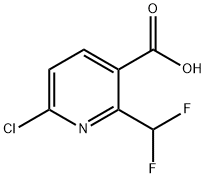 6-chloro-2-(difluoroMethyl)nicotinic acid Struktur