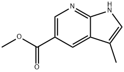 methyl 3-methyl-1H-pyrrolo[2,3-b]pyridine-5-carboxylate Struktur