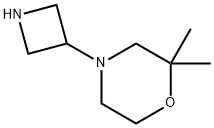 4-(Azetidin-3-yl)-2,2-dimethylmorpholine Struktur