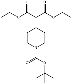 diethyl 2-(1-(tert-butoxycarbonyl)piperidin-4-yl)Malonate Struktur