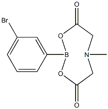 2-(3-Bromophenyl)-6-methyl-1,3,6,2-dioxazaborocane-4,8-dione Struktur