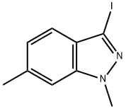 1,6-Dimethyl-3-iodo-1H-indazole Struktur