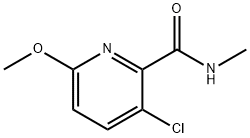 3-Chloro-6-methoxy-2-(methylcarbamoyl)pyridine Struktur