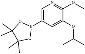 3-isopropoxy-2-Methoxy-5-(4,4,5,5-tetraMethyl-1,3,2-dioxaborolan-2-yl)pyridine Struktur