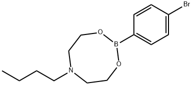 6-Butyl-2-(4-bromophenyl)-1,3,6,2-dioxazaborocane Struktur