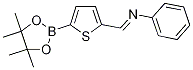 Phenyl-[5-(4,4,5,5-tetramethyl-[1,3,2]dioxaborolan-2-yl)-thiophen-2-ylmethylene]-amine Struktur