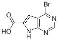 4-bromo-7H-pyrrolo[2,3-d]pyrimidine-6-carboxylic acid
 Struktur