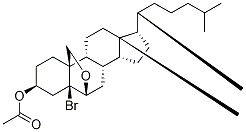 5-Bromo-6β,19-epoxy-5α-cholestan-3β-ol acetate Struktur