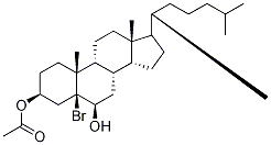 5-Bromo-5α-cholestane-3,6-diol 3-Acetate Struktur