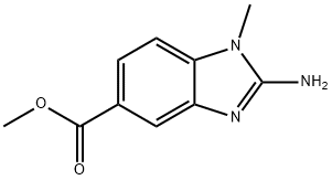 1H-BenziMidazole-5-carboxylic acid, 2-aMino-1-Methyl-, Methyl ester Struktur