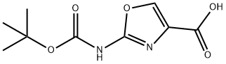 2-tert-Butoxycarbonylamino-oxazole-5-carboxylic acid Struktur