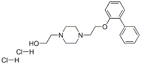 4-(2-((1,1'-Biphenyl)-2-yloxy)ethyl)-1-piperazineethanol, dihydrochloride Struktur