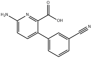 6-Amino-3-(3-cyanophenyl)picolinic acid Struktur