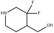 (3,3-difluoropiperidin-4-yl)methanol hydrochloride Struktur