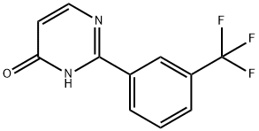 2-[3-(Trifluoromethyl)phenyl]-3,4-dihydropyrimidin-4-one Struktur