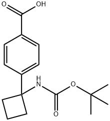 4-(1-(tert-butoxycarbonylaMino)cyclobutyl)benzoic acid Struktur