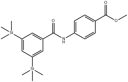 4-(3,5-BIS-TRIMETHYLSILANYL-BENZOYLAMINO)-BENZOIC ACID METHYL ESTER Struktur