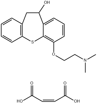 Dibenzo(b,f)thiepin-10-ol, 10,11-dihydro-6-(2-(dimethylamino)ethoxy)-,  (Z)-2-butenedioate (1:1) (salt) Struktur