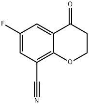 6-Fluoro-4-oxochroman-8-carbonitrile Struktur