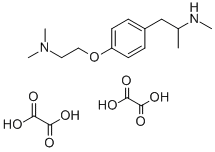 N,alpha-Dimethyl-4-(2-(dimethylamino)ethoxy)benzeneethanamine ethanedi oate (1:2) Struktur