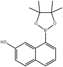 2-Hydroxy-8-(4,4,5,5-tetramethyl-1,3,2-dioxaborolan-2-yl)naphthalene Struktur