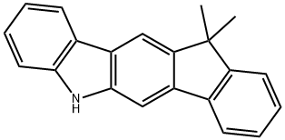 Indeno[1,2-b]carbazole, 5,11-dihydro-11,11-diMethyl- Struktur