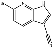 6-broMo-1H-pyrrolo[2,3-b]pyridine-3-carbonitrile Struktur