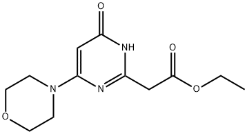 ethyl 2-[4-(morpholin-4-yl)-6-oxo-1,6-dihydropyrimidin-2-yl]acetate Struktur