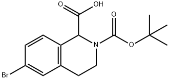 6-BroMo-3,4-dihydro-1H-isoquinoline-1,2-dicarboxylic acid 2-tert-butyl ester Struktur