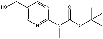 (5-HydroxyMethyl-pyriMidin-2-yl)-Methyl-carbaMic acid tert-butyl ester Struktur