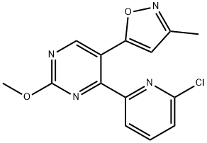 5-(4-(6-Chloropyridin-2-yl)-2-methoxypyrimidin-5-yl)-3-methylisoxazole Struktur