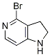 1H-Pyrrolo[3,2-c]pyridine, 4-broMo-2,3-dihydro- Struktur