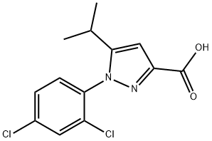 1-(2,4-DICHLORO-PHENYL)-5-ISOPROPYL-1H-PYRAZOLE-3-CARBOXYLIC ACID Struktur