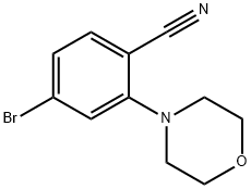 4-BroMo-2-(Morpholin-4-yl)benzonitrile Struktur