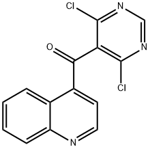 (4,6-Dichloropyrimidin-5-yl)(quinolin-4-yl)methanone Struktur