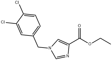 Ethyl 1-(3,4-dichlorobenzyl)-1H-imidazole-4-carboxylate Struktur