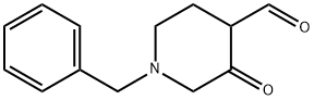 1-benzyl-3-oxopiperidine-4-carbaldehyde Struktur