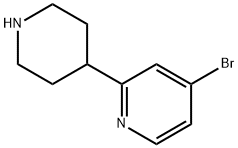 4-broMo-2-(piperidin-4-yl)pyridine Struktur