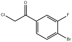 1-(4-Bromo-3-fluorophenyl)-2-chloroethanone, 99% Struktur