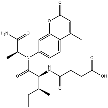 N-SUCCINYL-ILE-ALA 7-AMIDO-4-METHYLCOUMARIN Struktur