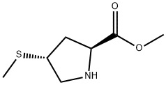 L-Proline, 4-(methylthio)-, methyl ester, trans- (9CI) Struktur