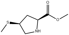 L-Proline, 4-(methylthio)-, methyl ester, cis- (9CI) Struktur