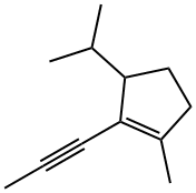 Cyclopentene, 1-methyl-3-(1-methylethyl)-2-(1-propynyl)- (9CI) Struktur